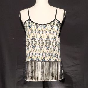 LF QED London Crop Top with Fringe Hem